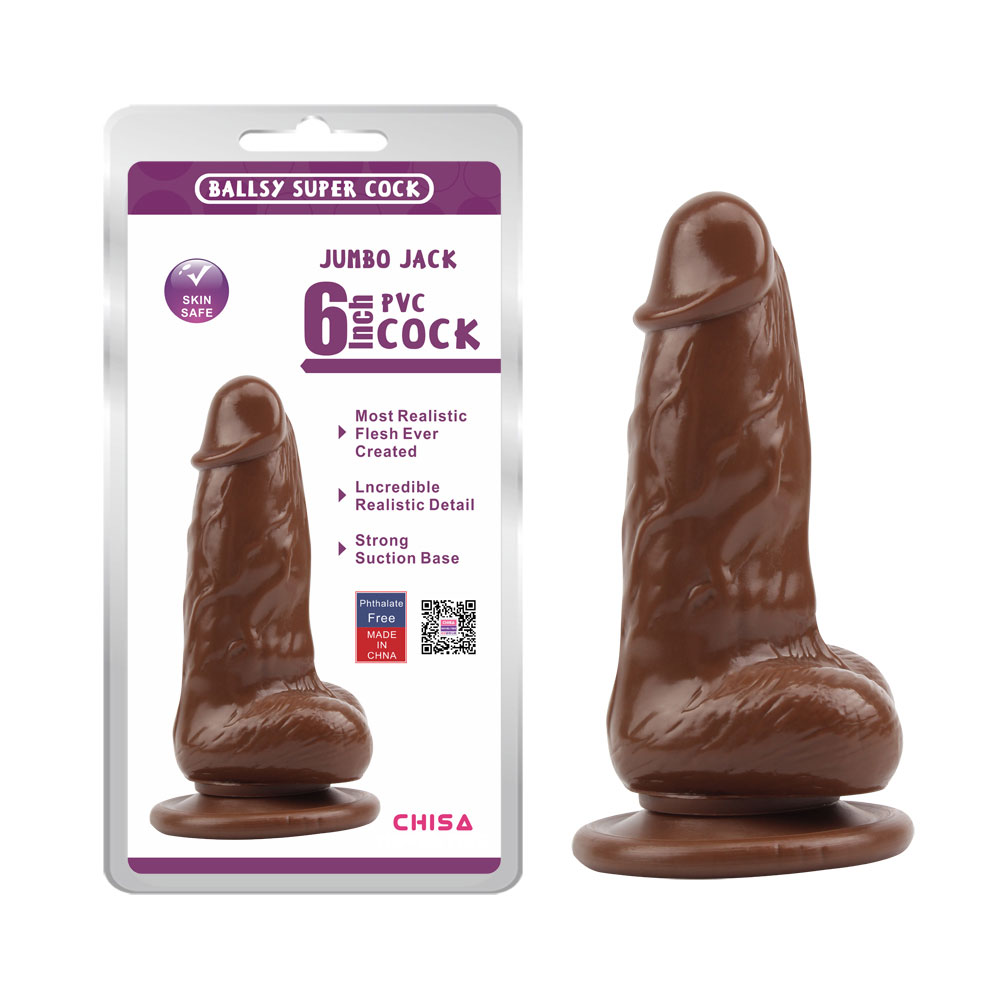 JUMBO JACK 6 Dildo - ruskea